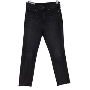 GAP Vintage Slim Straight Leg Jeans Black High Rise Dark Wash Denim 6